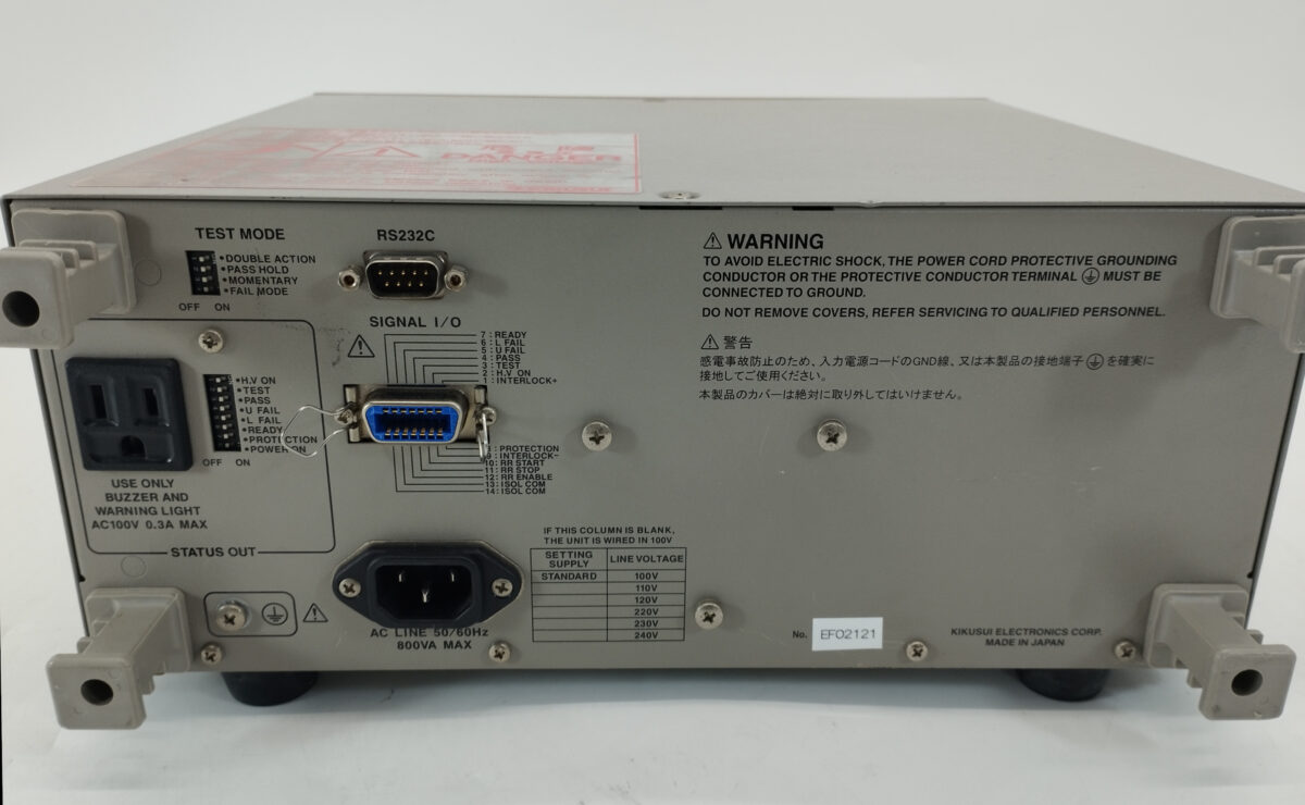 TOS5050A AC/DC耐電圧試験器 KIKUSUI／菊水電子工業 | 中古研究機器.com