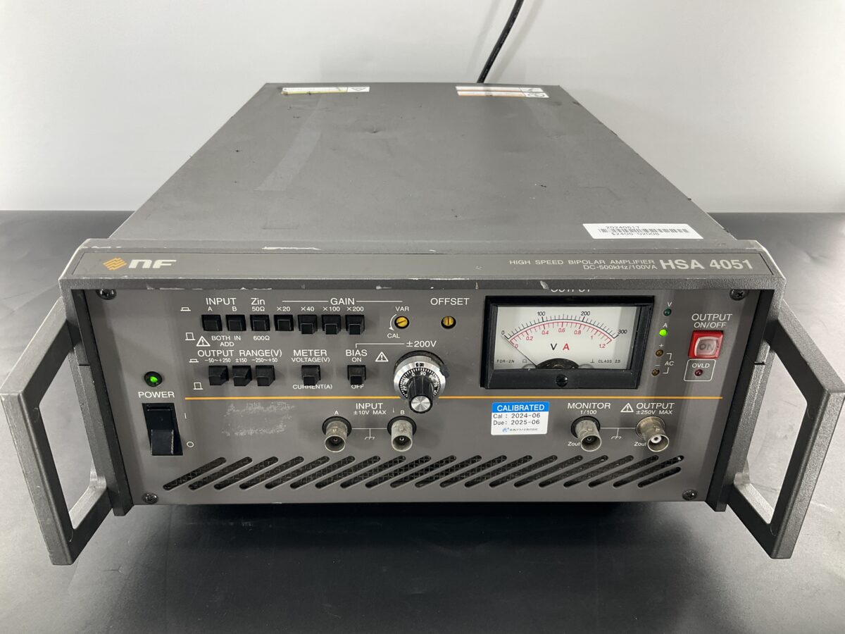 HSA4051(校正書類付き) 高速バイポーラ電源 500kHz、±150V NF回路設計ブロック | 中古研究機器.com