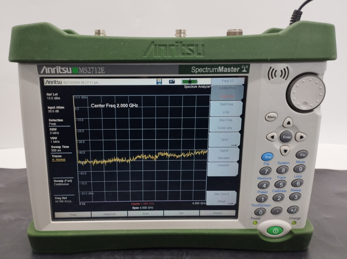 MS2712E ハンドヘルド スペクトラム アナライザ(校正書類付き) 9 kHz～4 GHz Anritsu / アンリツ | 中古研究機器.com