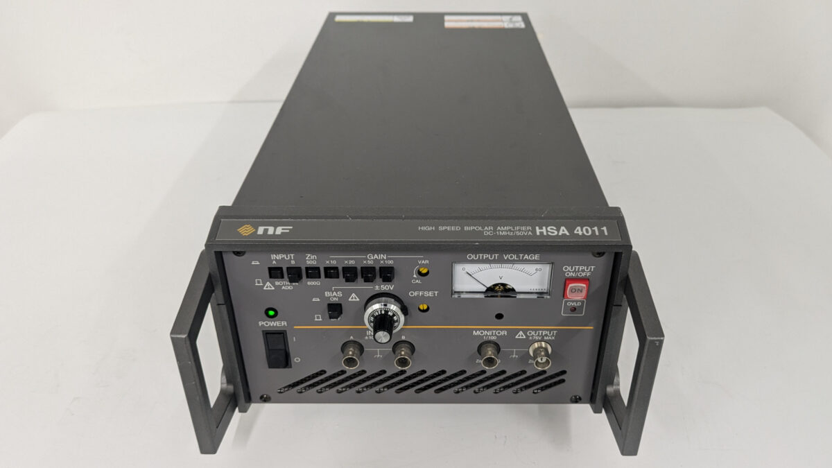 HSA4011 バイポーラ電源、±75V、1MHz、NF回路設計ブロック | 中古研究機器.com